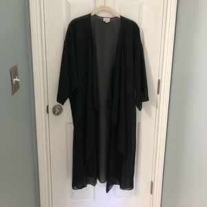 LULAROE SHIRLEY Kimono sheer Black size L